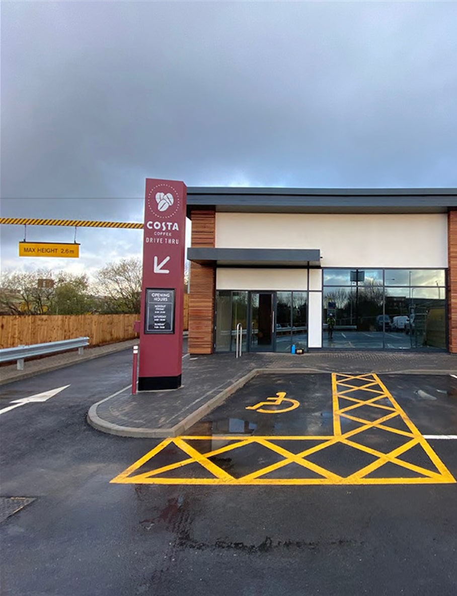 Costa Coffee DriveThru & Greggs Retail Unit in Longton Intium